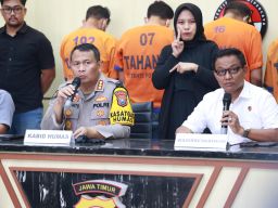 Ditreskrimum Polda Jatim Amankan 4 Tersangka Tindak Pidana Pemerasan