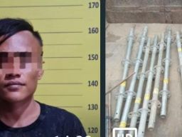 Satreskrim Polres Probolinggo Amankan Tersangka Pencuri Besi Proyek Tol Probowangi