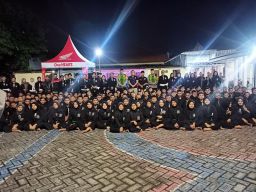 Jaga Kamtibmas, Kapolsek Jalin Silaturahmi dengan Perguruan PSHT Ranting Menganti