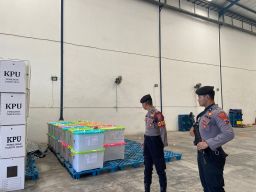 Polres Gresik Tingkatkan Pengamanan Gudang Logistik Pemilu 2024