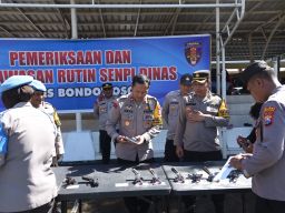 Polres Bondowoso Cek Rutin Senpi dan Amunisi