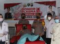 Anggota Polres Gresik  Penyintas Covid Ikut Screening Donor Plasma