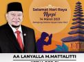 Ketua DPD RI: Hari Raya Nyepi Momen Menemukan Makna Kehidupan