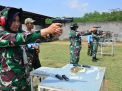 Siswa Diktukpa TNI AL Angkatan Lll Pusdikbanmin Latihan Menembak Pistol