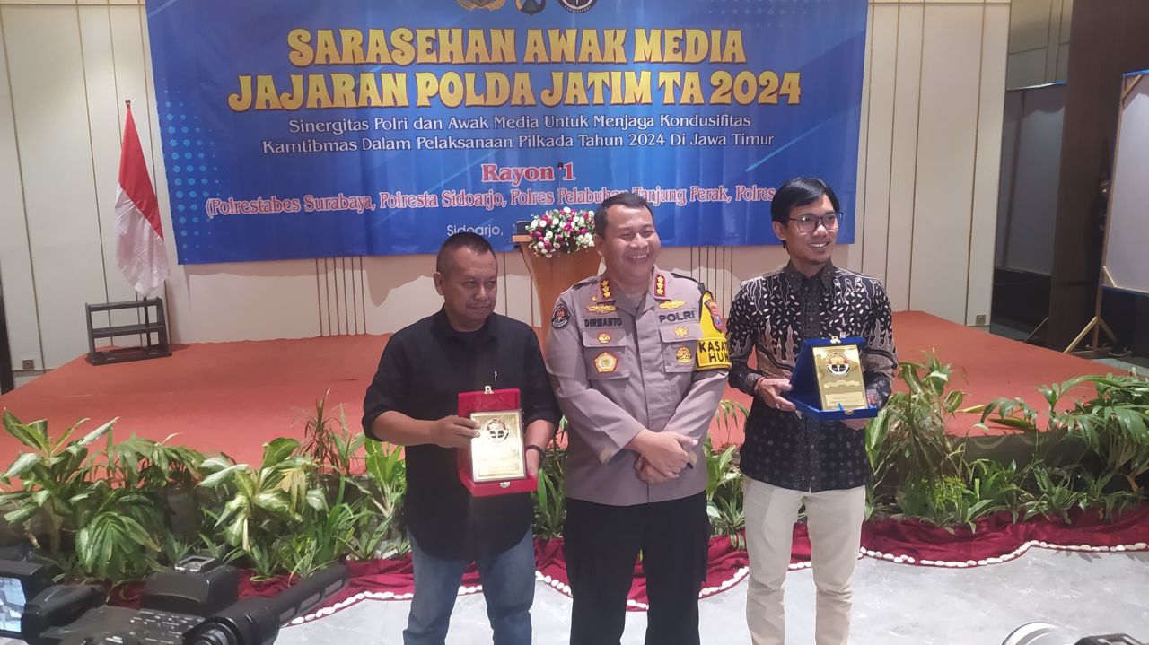 Jajaran Polda Jatim dan Media Sosialisasi Jaga Kondusifitas Pilkada Jatim