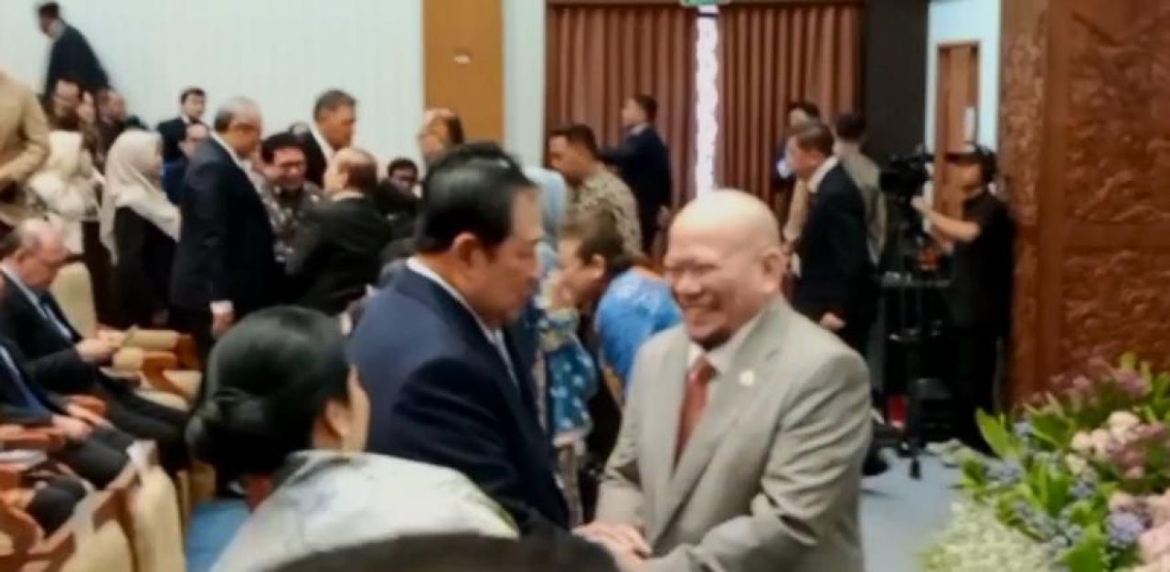 Ketua DPD RI AA LaNyalla Mahmud Mattalitti hadiri ujian terbuka AHY