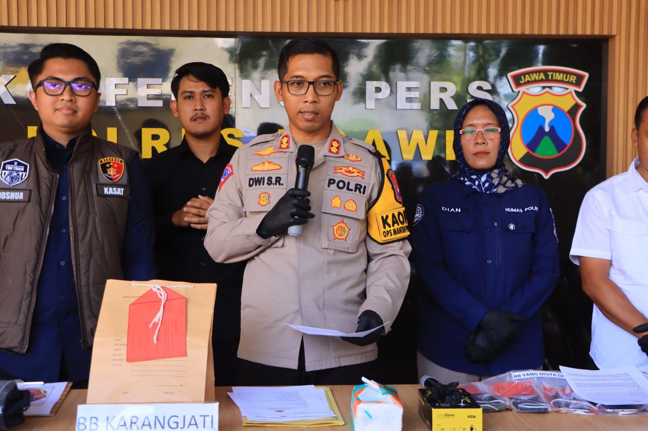 Kapolres Ngawi AKBP Dwi Sumrahadi Rakhmanto ungkap kasus pecehkan wanita