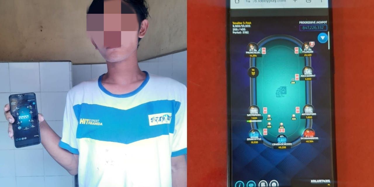 Polisi amankan pelaku judi online beserta barang buktinya
