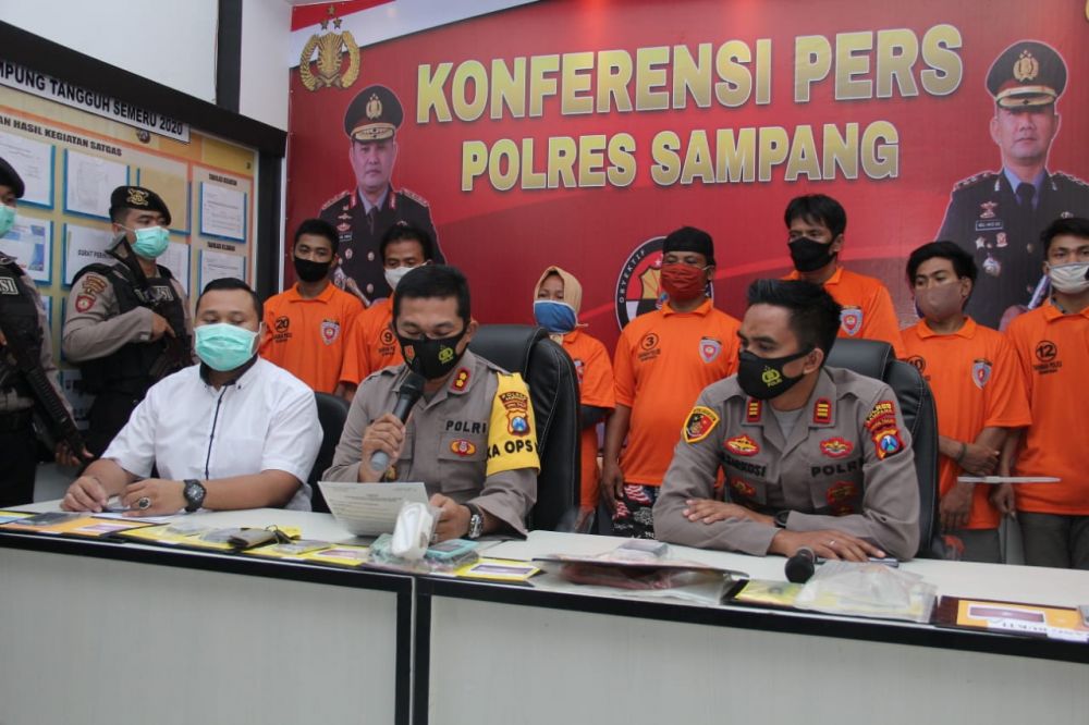 Satreskoba Polres Sampang Tangkap 7 Pelaku Narkoba dan 43 Gram Sabu