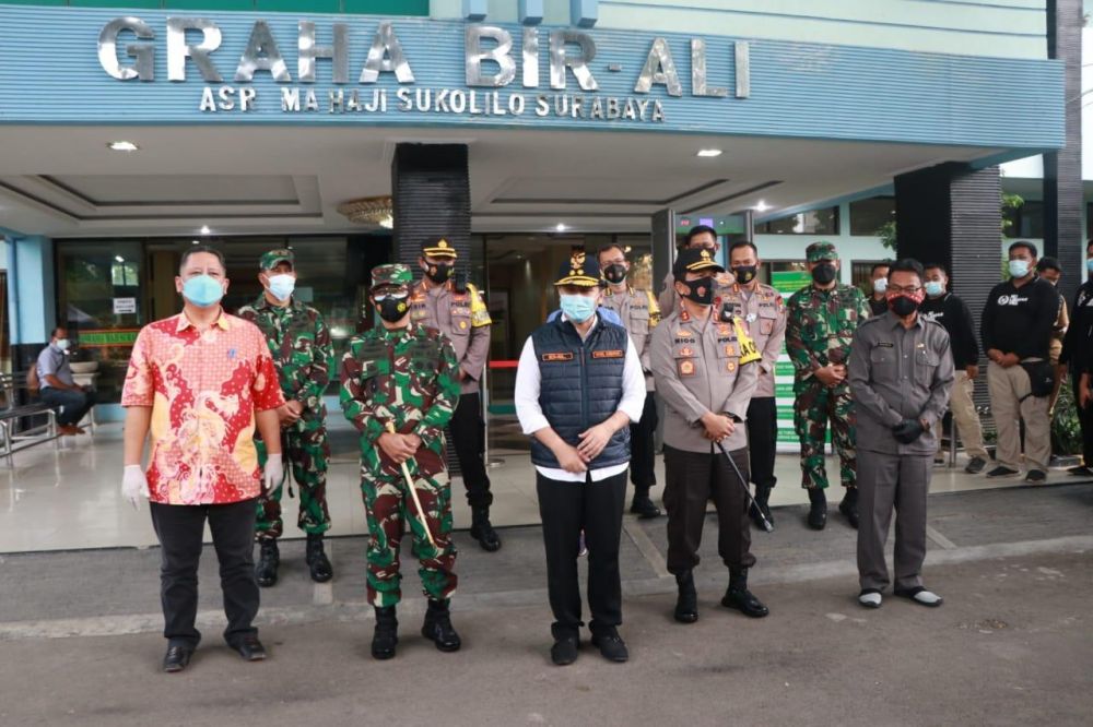 Forkopimda Jatim Tinjau Asrama Haji Sukolilo Cek Kondisi Pasien Covid