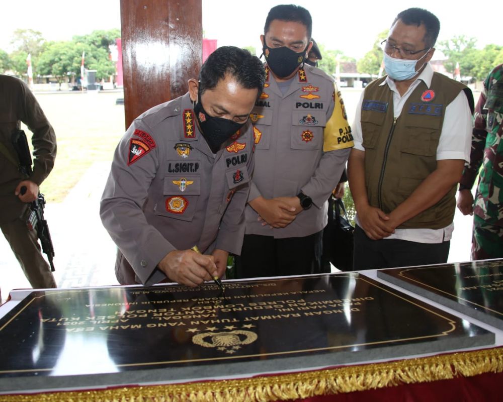 Sejumlah Fasilitas Gedung Polda NTB di Resmikan Kapolri