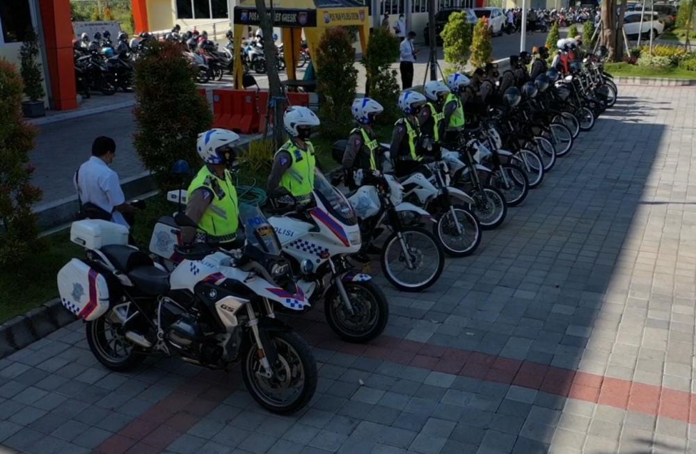 Anggota Polres Gresik siap lakukan pengamanan lebaran Idul Fitri