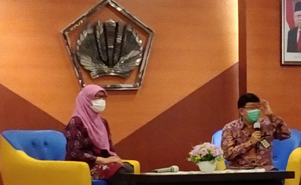 Kepala kanwil DJP Jatim l, John L Hutagaol saat berikan sambutan