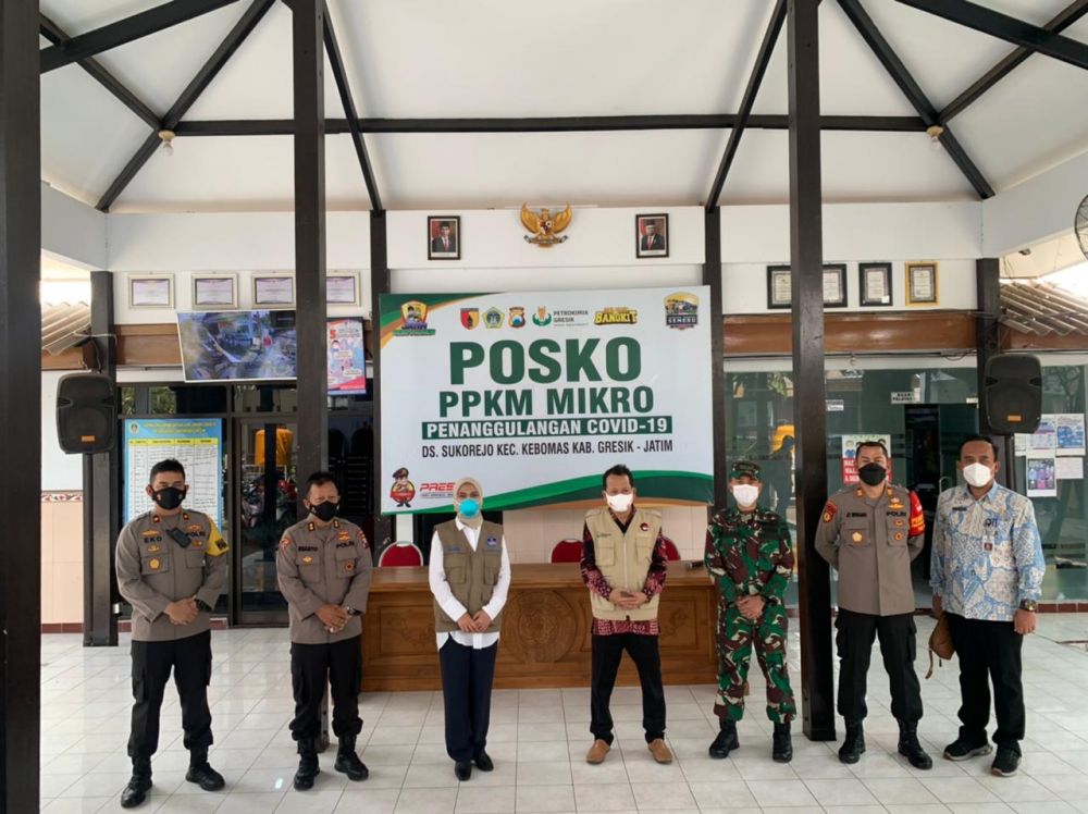Tim Pakar Satgas Covid-19 Sidak Posko PPKM Mikro di Gresik