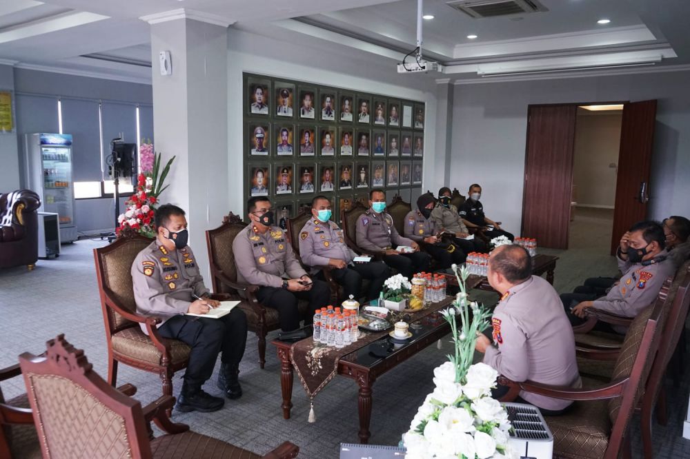 Dirsamapta Polda Jatim Kordinasi Terkait Sinkronisasi Data Covid