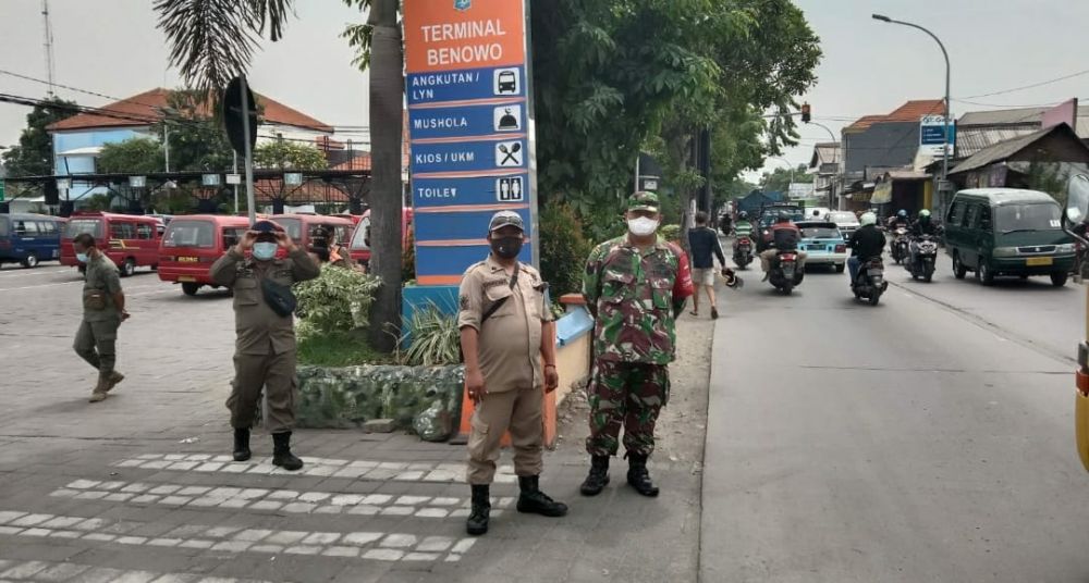 Tiga Pilar gelar Ops Yustisi level 1 di depan terminal Benowo