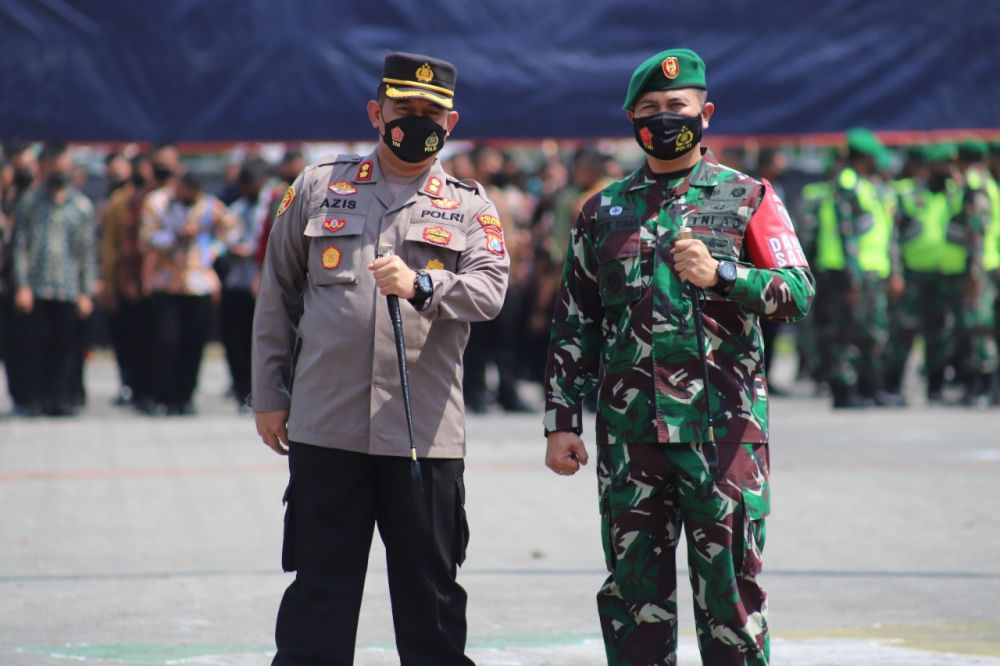 Polres Gresik Ikuti Apel Gelar Pasukan Pengamanan VVIP Kunker Presiden