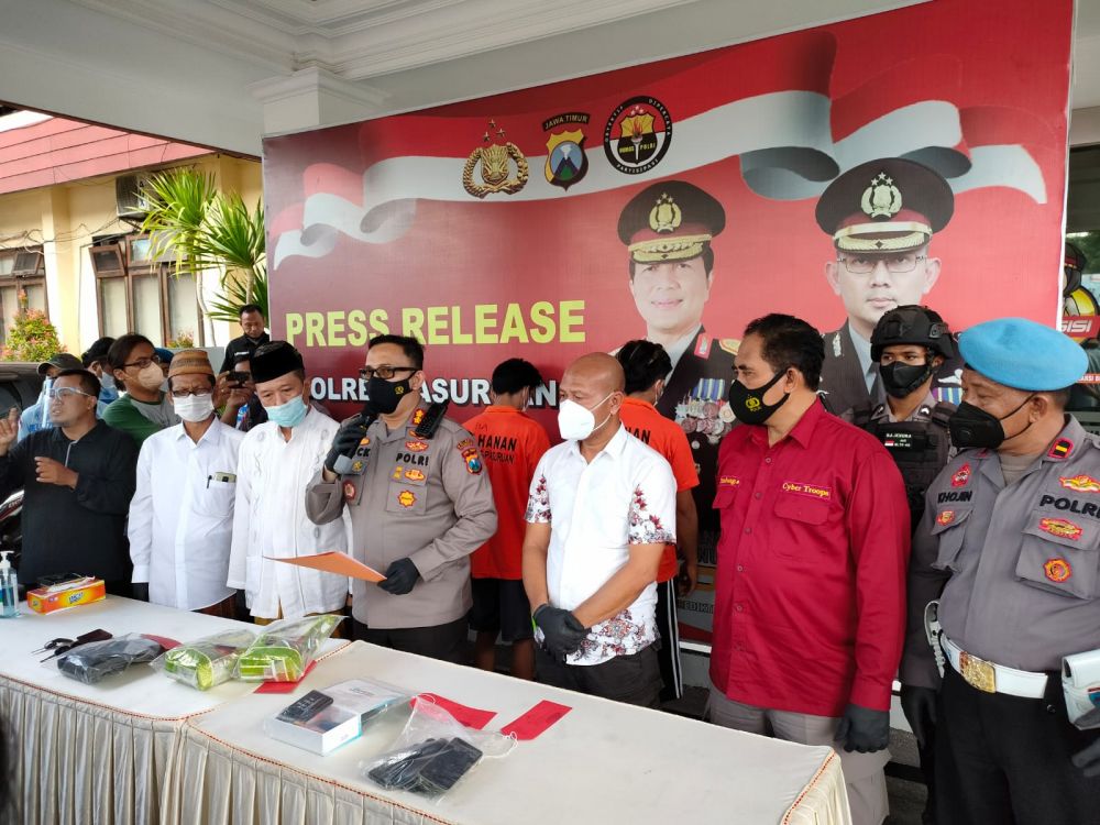 Polres Pasuruan Kota amankan tersangka beserta barang bukti Narkoba jenis sabu