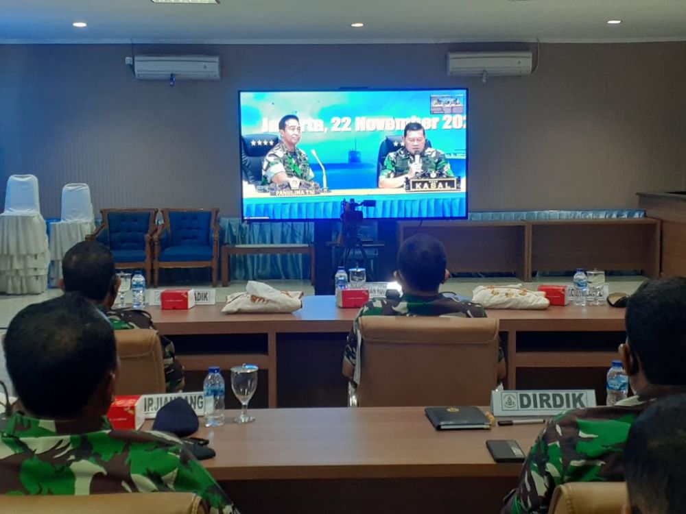 Panglima TNI Jenderal Muhammad Andika Perkasa lewat virtual beri pembekalan