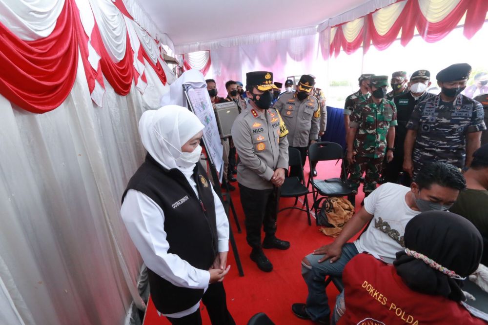 Forkopimda Jatim Tinjau Pospam dan Posyan di Rest Area KM 575 A