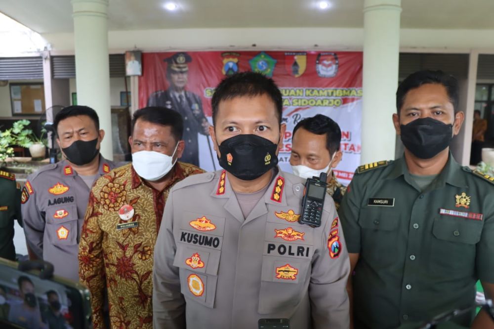 Kapolresta Sidoarjo Gelar Cangkruan Kamtibmas, Jelang Pilkades 7 Desa di Tulangan