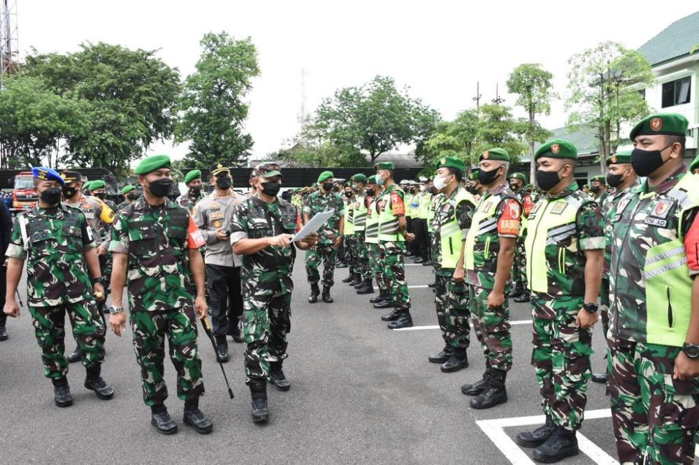 Gelar apel pasukan kunker Wapres RI 