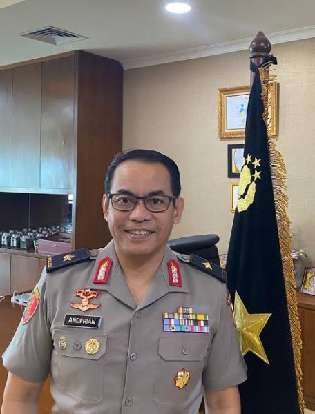 Direktur Tindak Pidana Umum Bareskrim Polri Brigjen Pol Andi Rian Djajadi saat memberikan keterangan