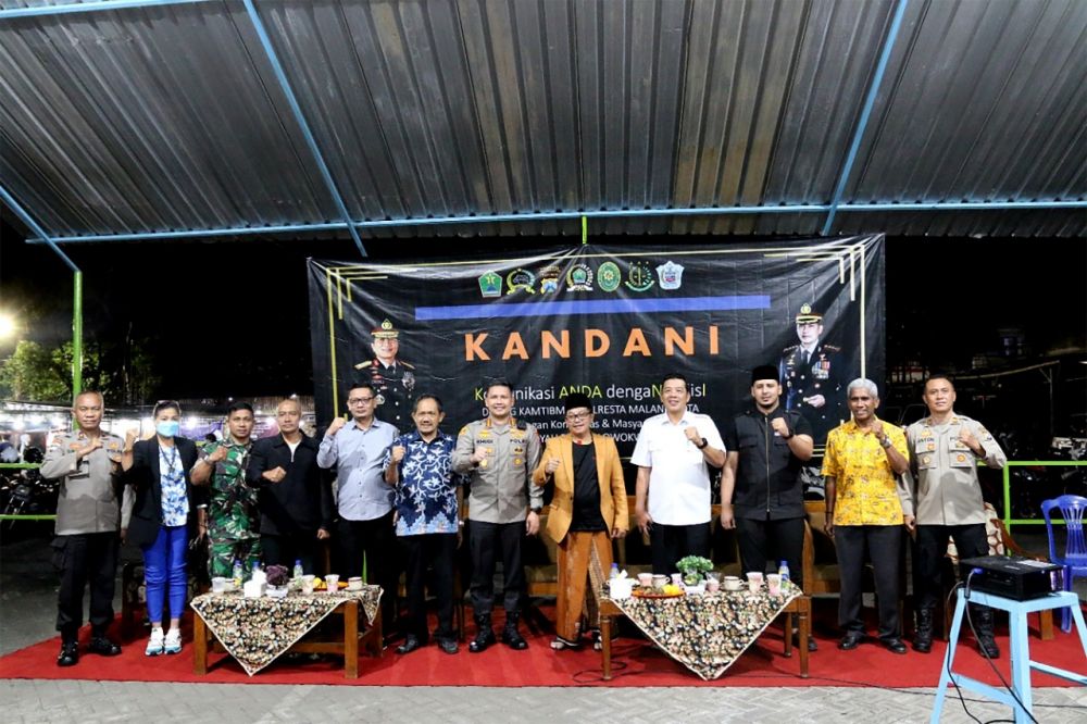 Kapolresta Malang Kota Kombespol Budi Hermanto bersama Forkopimda Malang saat gelar Kandani