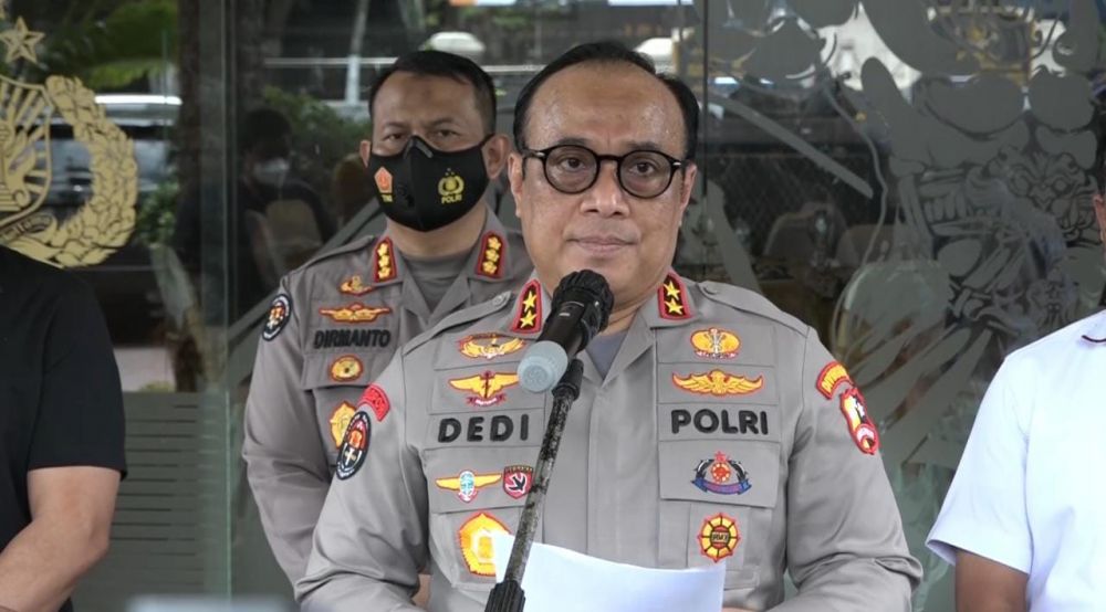 Kadiv Humas Polri Irjen Pol Dedi Prasetyo saat memberikan keterangan