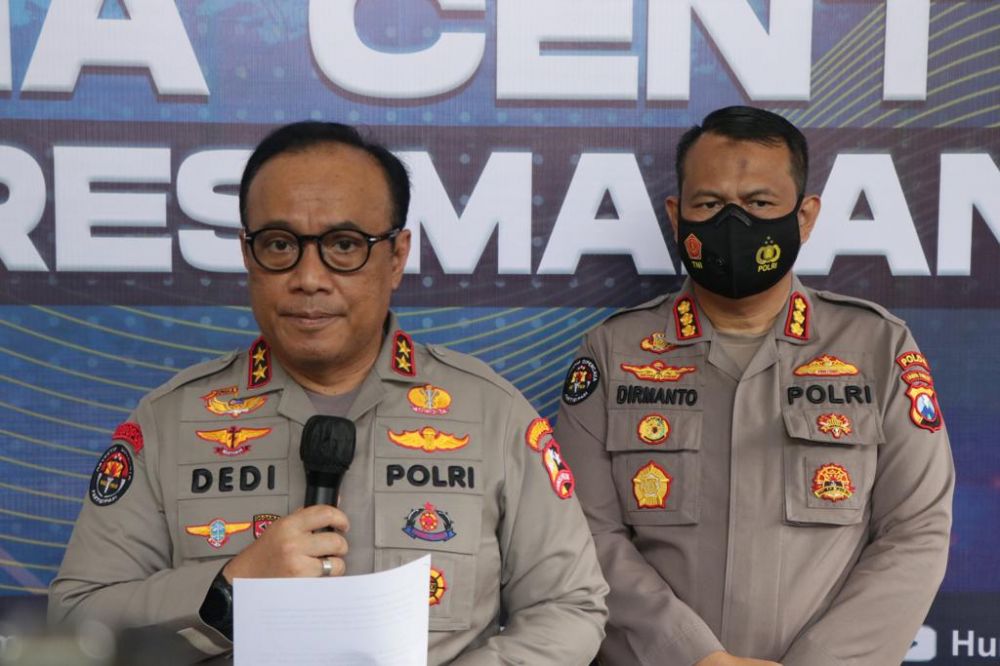 Kadiv Humas Polri Irjen Pol Dedi Prasetyo saat memberikan keterangan