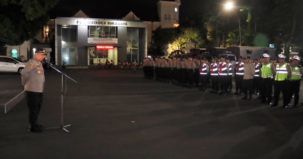 Wakapolrestabes AKBP Mochamad Nur Aziz saat berikan arahan anggota 