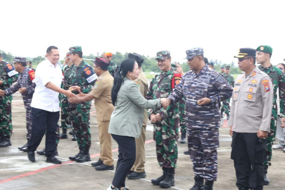 Danlantamal V Laksamana Pertama TNI Eko Wahjono terima kunjungan Menkopolhukam Mahfud MD