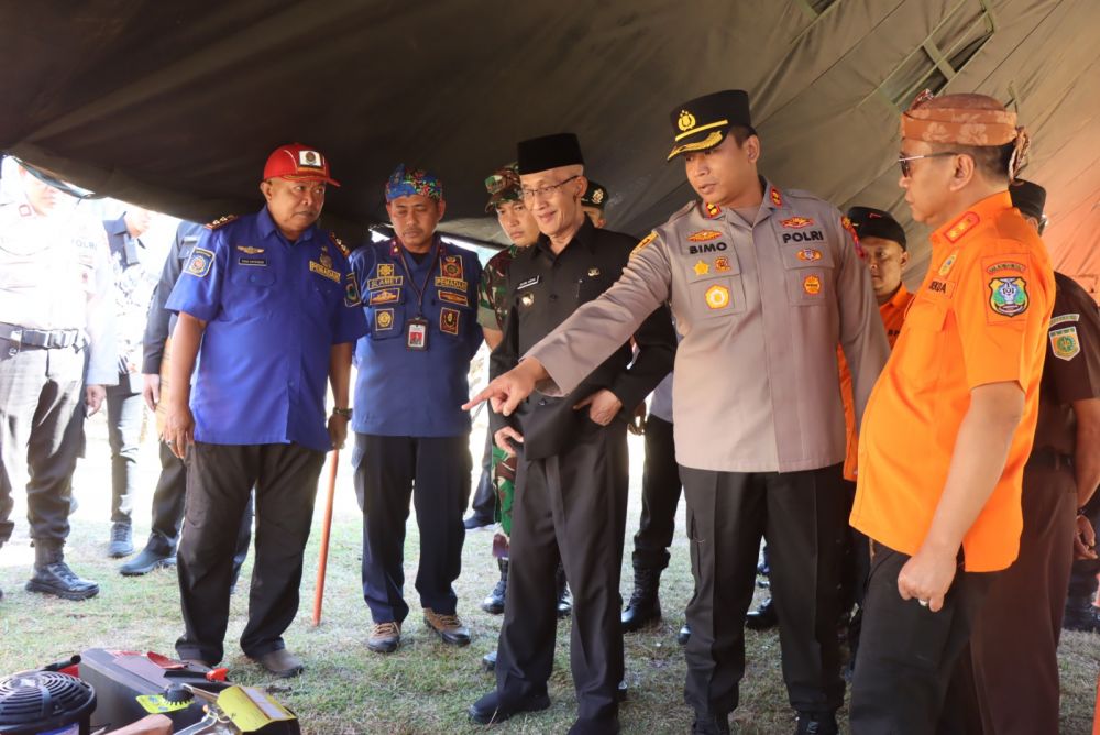 Kapolres Bondowoso Hadiri Apel Gelar Kesiapsiagaan Hadapi Bencana Alam