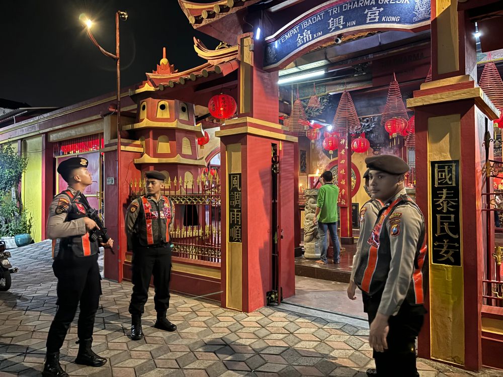 Polres Gresik patroli keamanan tempat ibadah