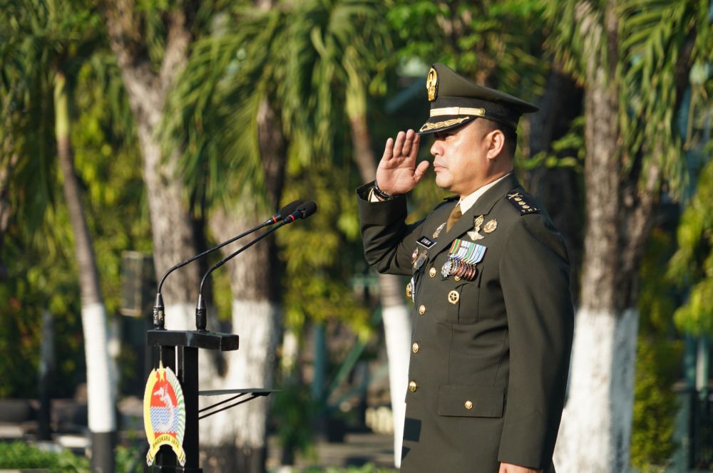 Kasrem 084/BJ Pimpin Upacara Peringatan HUT ke-79 Kemerdekaan RI